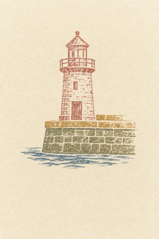 Rubber stamp page: a lighthouse